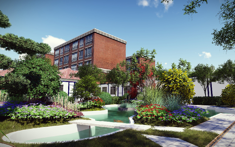 宝鸡市上坪中建局临建区景观设计