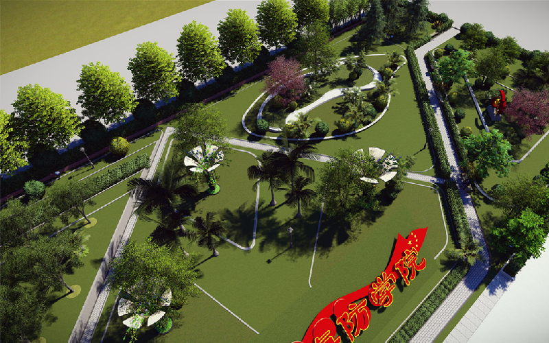 部队东门外读书广场景观设计