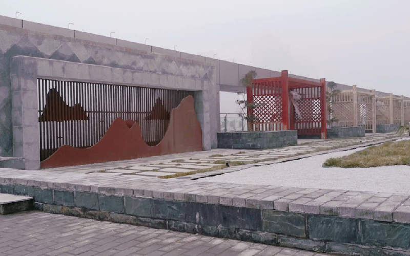 灞桥区审计局屋顶花园景观施工