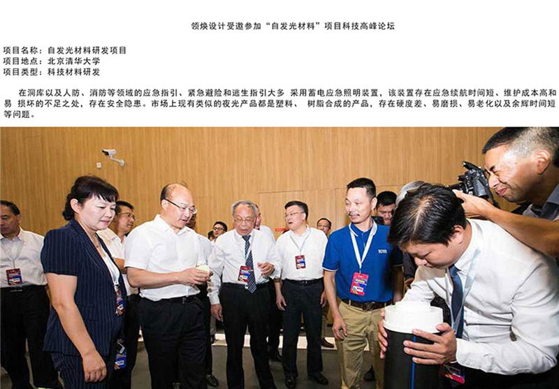 领焕受邀参加“自发光材料”项目科技高峰论坛