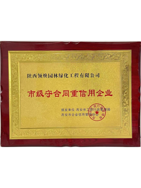 市级守合同重信用企业